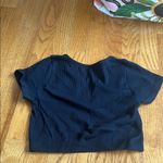 Garage  Black V-Neck Ribbed Tee Photo 1