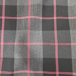 1990s Vintage Charcoal Gray Pink Plaid Boxy Power Suit Blazer Jacket Size 10P Photo 5