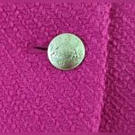 J.Crew  Hot Pink Schoolboy Tweed Blazer Gold Crest Buttons Size 8 NEW $218 Photo 5