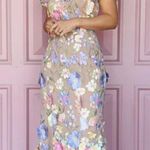 Boutique 3D Floral Embroidery Dress Multiple Photo 1