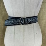 Eliza B. Womens Designer Blue Paisley Cotton Belt S Photo 11