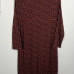 Boden USA NWT Boden Maroon Floral Long Sleeve Cotton Sleep Shirt Pajamas Womens Size 10 Photo 4