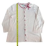 Christopher & Banks Size M Bow Accent Cardigan Sweater Pink Coquette Preppy Photo 8