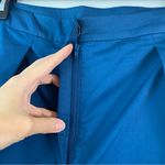 Misook  Pleated Wide Leg Twill Chiffon Tailored Pants Size M‎ Blue Photo 5