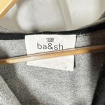 Ba&sh  Cape Colorblock Poncho Black Grey Lace Up Wool
Blend One Size Hooded Photo 3