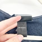 Fibers Womens Y2K Vintage Peasant Ruffled Velvet Floral Paisley Babydoll Blouse Blue Photo 2