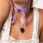 Free People NWT Petite Bow Choker in Lilac Photo 0