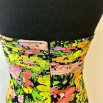Shoshanna  Neon Floral Strapless Dress Size 4 Photo 5