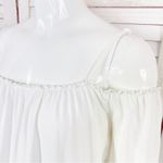 Rue 21  Crochet Lace Insets Off‎ The Shoulder Tunic Top White Small Photo 4