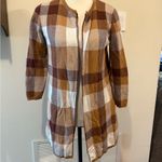 Loft | Checkered Plaid Open front Cardigan Photo 7