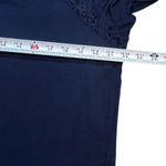 Rewind Crocheted Panels Flowy Knotted Short Sleeve Navy Top Size XXL Whimsigoth Photo 7