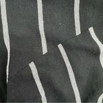 She & Sky Black and Gray Striped Crop Top Y2K Pieced Off Shoulder Puff Sleeves Photo 5