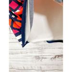 Eliza J  Women's Geometric Short Sleeve Stretch Sheath Dress Pink Blue Size 4P Photo 6