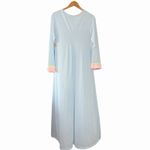 Vintage Sears Womens Pastel Blue Nylon Robe Size M 70s Housecoat Made In USA Size M Photo 2