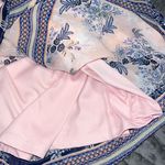 Danillo Boutique size 18 dress sleeveless pink gray lined floral geometric print Blue Photo 7