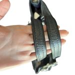 Coach EUC Ashley Signature Metallic Charcoal Satchel Two-Way Photo 6