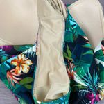 Swimsuits For All Green&Purple Tropical Halter Tie One Piece Swimsuit Sz.16 Green Photo 14