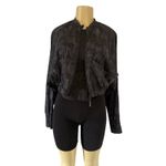 Gymshark Women’s Black Cropped Zip Jacket Size S Athlesiure Photo 2
