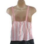 Abound  Women’s Striped Linen Blend Crop Camisole Top Pink & White Size XS Photo 4
