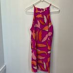 Tyche NwT  boutique Hot Pink Leaf Shift Dress size large pink purple Photo 3