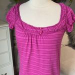 Dolled Up Romantic  Retro Pink Knit Top Short Sleeve Photo 2