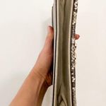 EXPRESS Snakeskin Animal Print Taupe Black Flap Gold Chain Handbag Photo 8