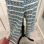 Hanger 55 Maxi Cardigan Aztec Cowgirl Western White/ Blue Open Front Striped NWT Size M Photo 2