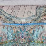 Camilla Silk Drop Shoulder Metallic Sparkle Embellished Boho Top Blouse XS Photo 12