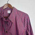 CAbi Pink and Blue Striped Regatta Casual Button Down Shirt Shacket Photo 4