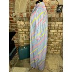 nap dress kitten bow long sleeve purple blue yellow diagonal stripe Size XL Photo 5