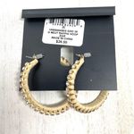 INC  raffia & CZ hoop earrings, NWT Photo 6