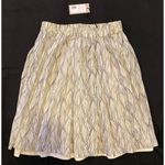$120 NWT Kin Studio S Fair Trade Brilla Skirt Organic Cotton Full A Line Pleats Tan Photo 1