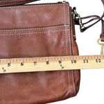 Fossil  Emma Crossbody Bag Brown Leather Purse Tassels Photo 8