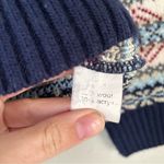 Modcloth Pretty Vacant Striped Christmas Sweater Wool Blend Medium Photo 2