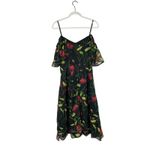 GREY by Jason Wu Black Floral Chiffon Silk Off Shoulder Midi Dress Size 6 Photo 8