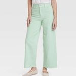 Universal Threads Universal Thread Wide Leg Crop Pants Mint Green Size 8 Photo 4