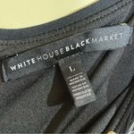 White House | Black Market Striped Sleeveless Top L Black White Asymmetrical Hem Photo 2