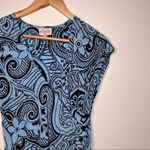 Plenty By Tracy Reese Blue Silk Wrap Side Button Dress Size 6 Photo 5