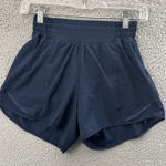 Lululemon Hotty Hot Shorts High Rise 4" True Navy Athletic Athleisure W 2 Tall Photo 0
