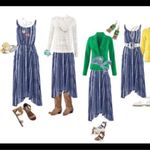 CAbi  #5048 Navy White‎ Printed Margherita Midi Sun Dress Size M 100% viscose Photo 4