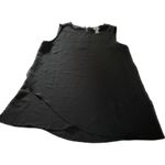 Chico's Tank Top Womens 1 (US Large) Layered Look Black Zip Back Top High Low Hem Photo 2