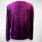 Juicy Couture  Logo Purple Velour Crewneck Sleepwear‎ Top Large | EUC Photo 3