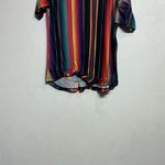 Crazy Train  Striped Cold Shoulder Top Sz L Photo 6