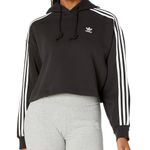 Adidas  Black Hoodie with White Accents Photo 0
