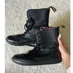 Dr. Martens  Black‎ Floral Boots Size 7 Photo 3