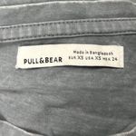 Pull & Bear  Gray Jersey Cotton Oversized Short Sleeve Mini Ruffle T-Shirt Dress XS Photo 4