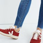 Madewell 9" Mid-Rise Skinny Jeans in Frankie Wash: Torn-Knee Edition Photo 6