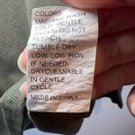 Ruffle Long Sleeve Ribbed Blouse Shirt Olive Green Ruffle Neck & Shoulder Medium Photo 11