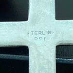 Vintage Sterling Silver Plain Cross Pendant 4g. Photo 9
