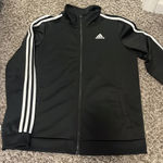 Adidas  Women’s Jacket Athletic Black White Logo Zip-Up Photo 0